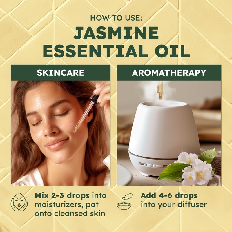 Kukka Jasmine Essential Oil for Diffuser - 4 Fl Oz