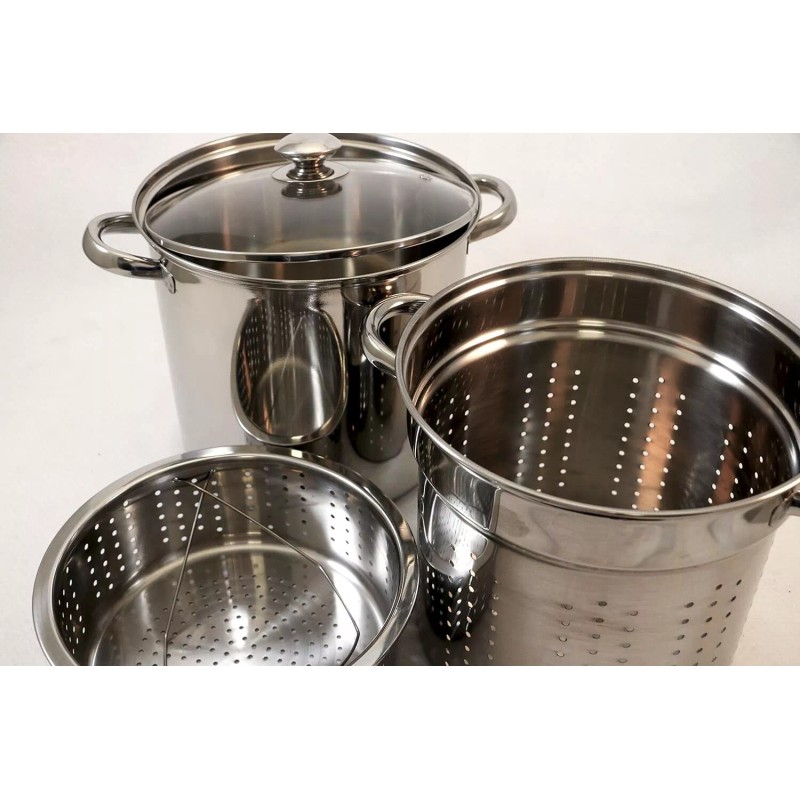 Cook Pro 12 Qt 4 Piece 18/10 Stainless Steel Multi-Cookware