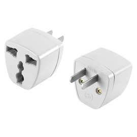 Cellet Universal Travel Adapter: Seamless Plug Conversion for International Travelers AC Wall Power Adapter to Convert China, UK, AU, EU & Other Plugs to US Plug Socket (2PACK)