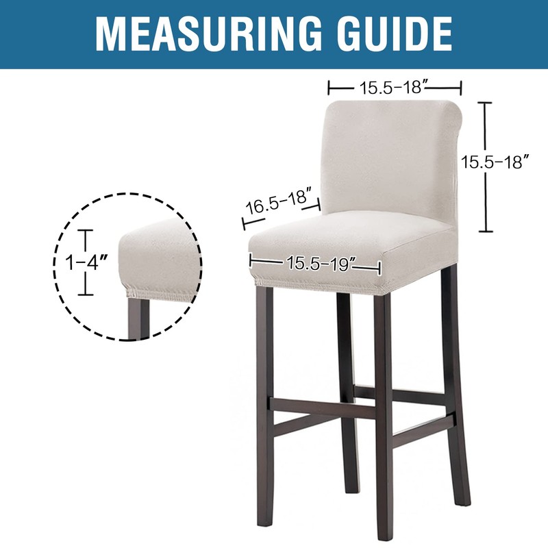 H.VERSAILTEX 100% Waterproof Bar Stool Cover Stretch Counter Stool Pub