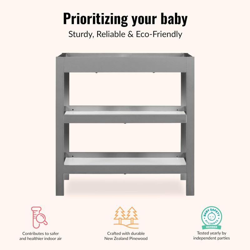 Dream On Me, Ridgefield Changing Table, Storm Grey
