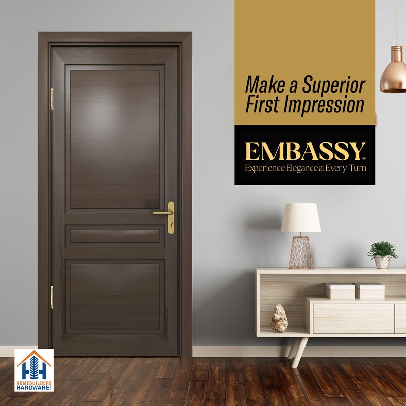 Embassy Door Hinge Solid Brass - 3 x 3 Inch,