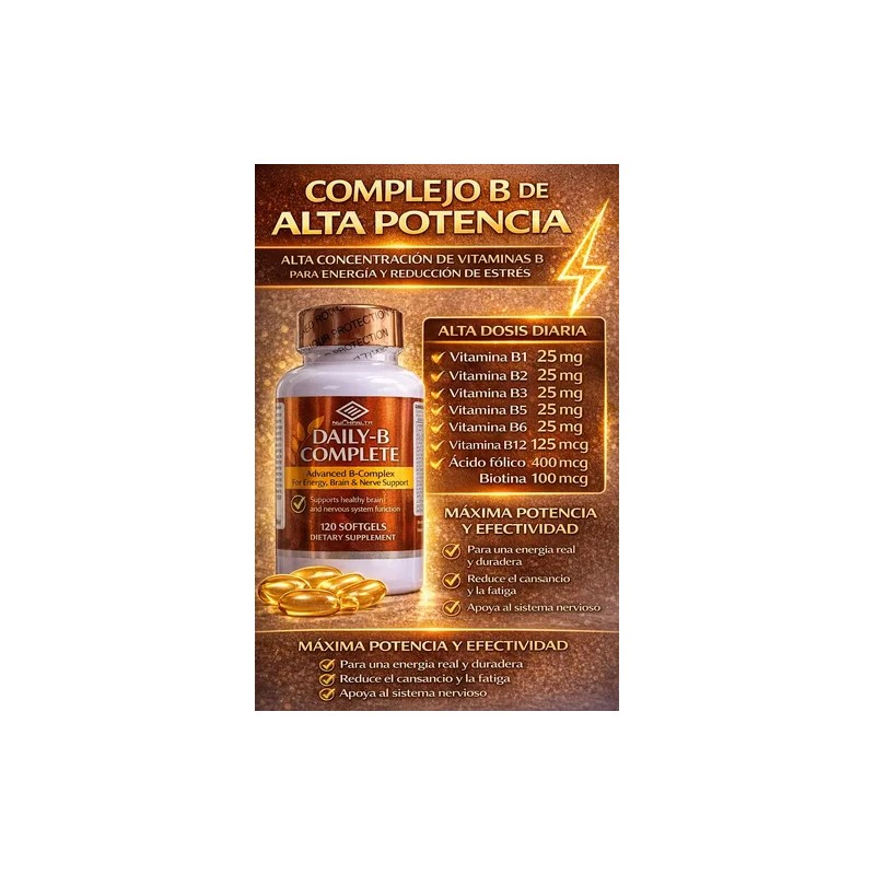 Complejo B Vit. B1 B6 B12 Energía Metabolismo Antiestrés 120