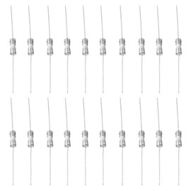 sourcing map 20Pcs 3.6 x 10mm Ceramic Fuse Lead Wire 250V Slow Blow Ceramic Fuses Miniature Fuses for LCD TV (T1A)