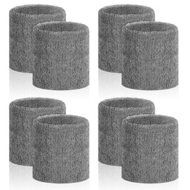 8 Pcs Sports Wrist Sweat Bands for Men & Women， Absorbent Wrist Sweatbands Tennis Wristbands, Elastic Wrist Bands for Sweat for Basketball Tennis Football Gym Running Working Out