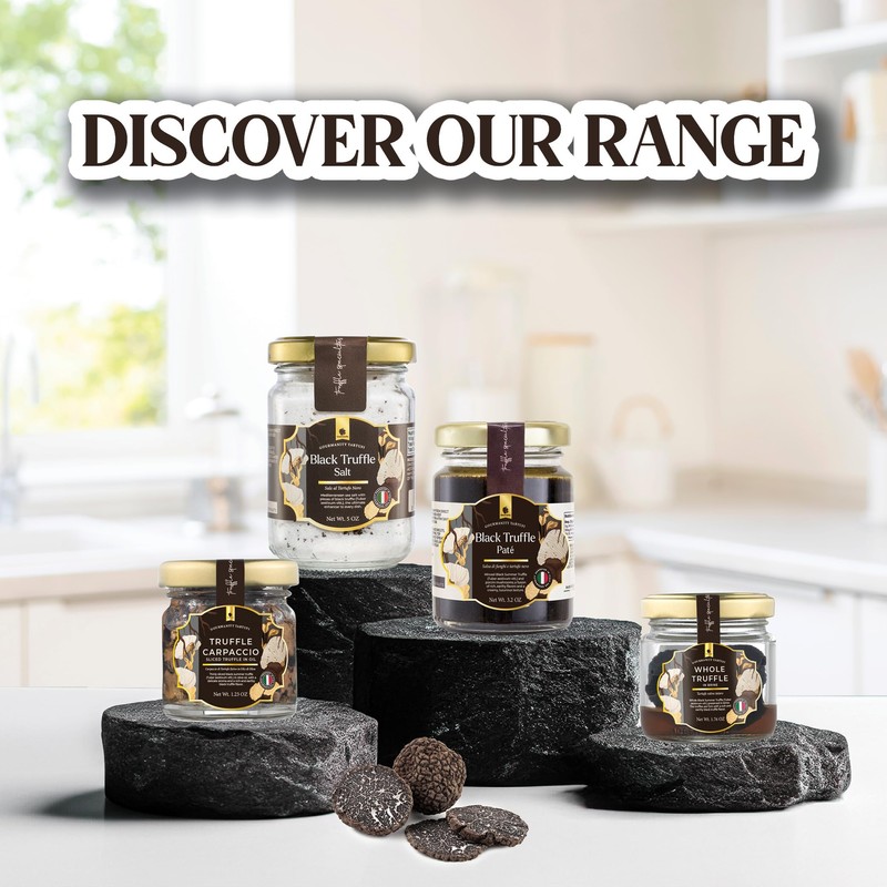 Gourmanity Tartufi Black Truffle Pate, Luxury Italian Truffle Sauce for