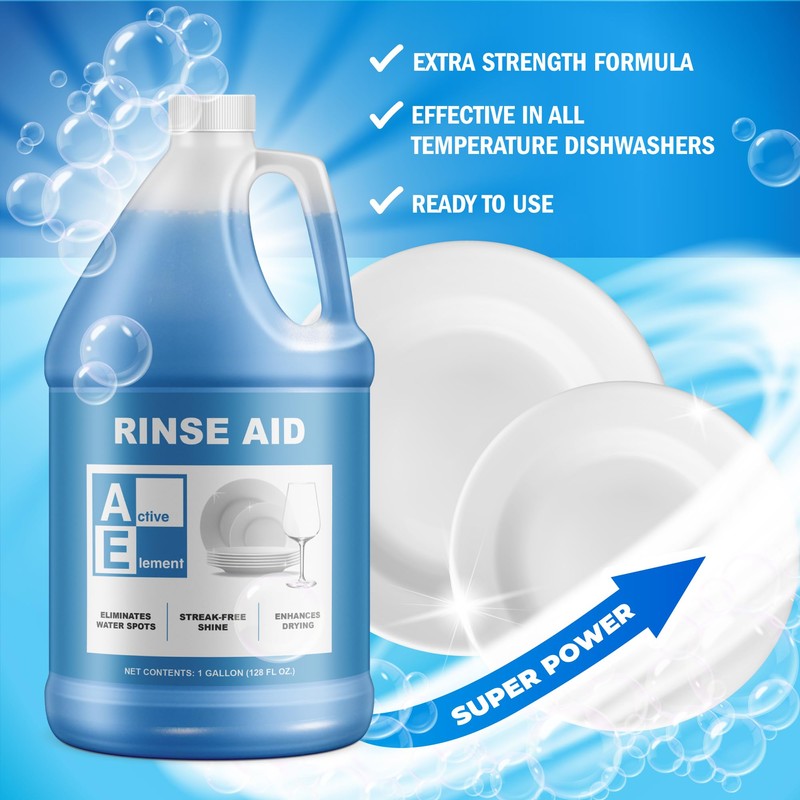 Active Element Dishwasher Rinse Aid - 1 Gallon - Extra