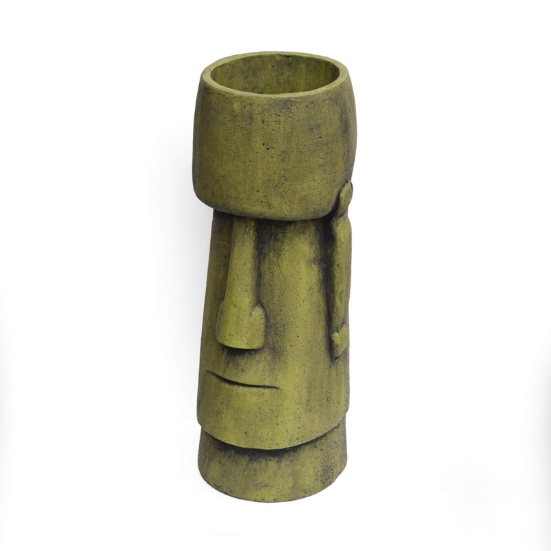 Christopher Knight Home Major Outdoor Easter Island Tiki Urn, Antique