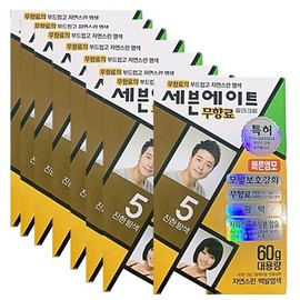 세븐에이트 무향료 칼라크림60g 염색약 8개 / 새치용, 5호 진한밤색