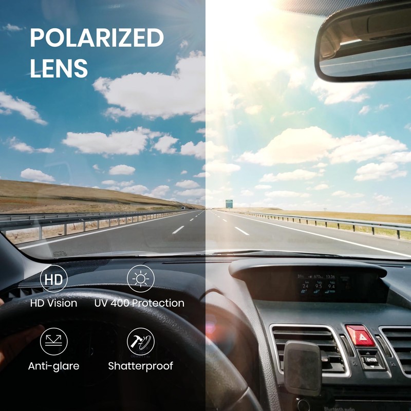 [Cyxus] 折りたたみサングラス オーバーサングラス メガネの上から掛ける 偏光レンズ UVカット 紫外線対策 軽量設計 TR90 釣り