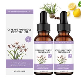 2pcs Cyprus Oil for Hair Removal,Organic Cyperus Rotundus Oil,Pure Cyperus Rotundus Skin Serum for Sensitive Skin,Natural Body Hair Removal Serum for Hair Growth Inhibitor,Moisturizing & Soothing