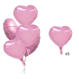 5Pcs Pink Star Balloons,18 Inch Mylar Balloons,Natural Latex Balloons for Men Women Girls Birthday, Valentines Day,Propose Marriage,Wedding, Bridal Shower, Graduation, Casino Theme Party Decorations