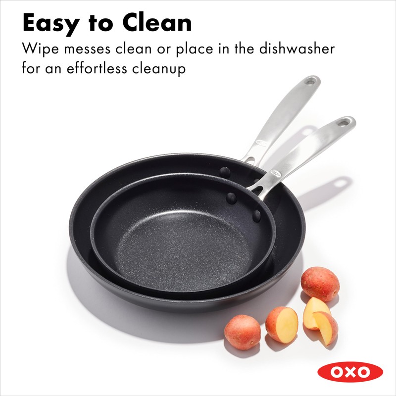 OXO Enhanced 8" and 10" Frying Pan Skillet Set, Healthy