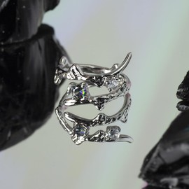 QYnaturals Women's Ring, Women's Ring Set, Adjustable Size, Copper, Zirconia, Hypoallergenic, Adjustable Open Ring, Gift Box Included, Copper, Cubic Zirconia