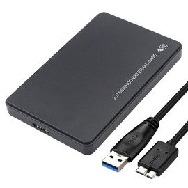 JacobsParts 2.5" SATA USB 3.0 Tool-Free Hard Drive Disk HDD SSD Enclosure External Case