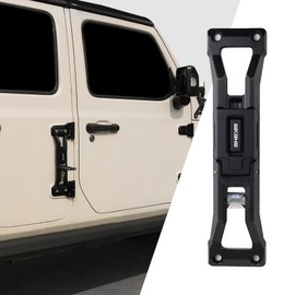 Door Hinge Step Folding Foot Pedal Compatible with 2007-2023 Jeep Wrangler JK JL JLU Gladiator JT【Except 2021 Gladiator】 Heavy Aluminum Alloy Easy to Roof with Bottle Opener No Drilling-1 PCS