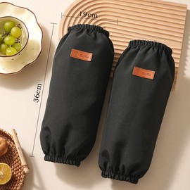 Waterproof Canvas Protective Sleeves and Padded Workwear for Kitchen, Office & Art (Autumn/Winter) Women's Dark Dark Brown Cloth Label [Waterproof Plus Size] 15ea