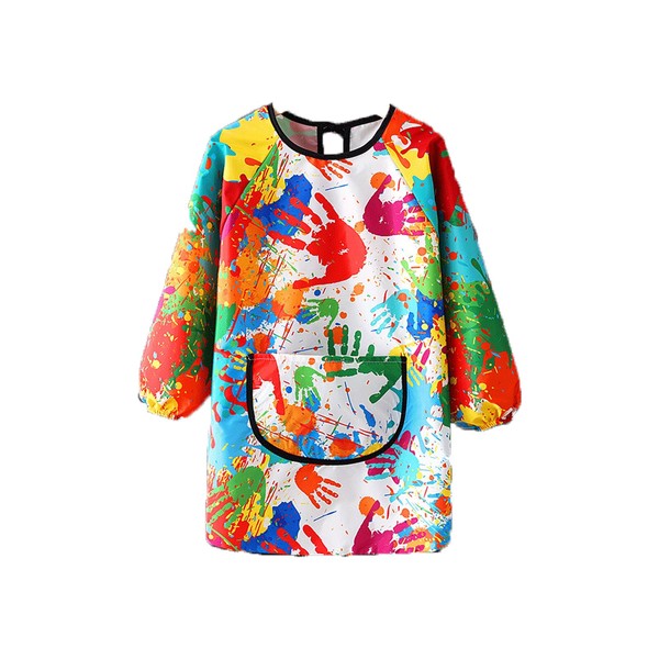Weenwill Kids Painting Apron,Waterproof Graffiti Childrens Apron Long Sleeve With