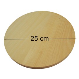 Circular wooden cutting chopping board 10 inch 25 cm kitchen solid wood round plain with round line