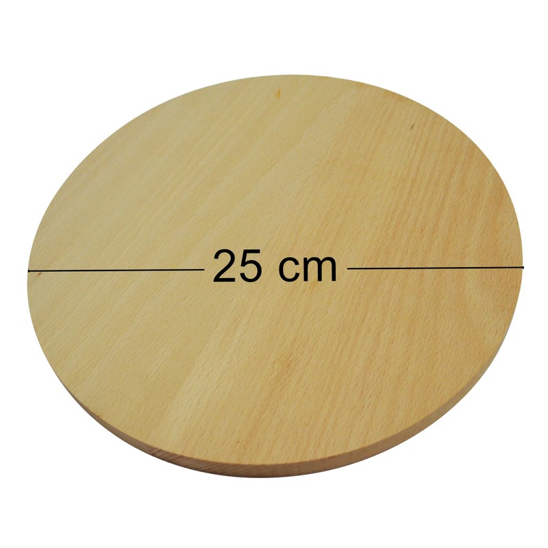 Circular wooden cutting chopping board 10 inch 25 cm kitchen