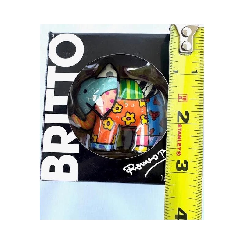 ROMERO BRITTO MINIATURE FIGURINE: "INDIA" ELEPHANT ** NEW **