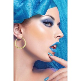 Yulovee 9ct Gold Plated Large Hoop Creole Earrings for Women Girls (40MM)