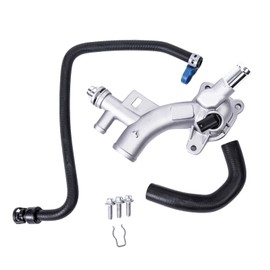 Upgraded Aluminum Engine Coolant Water Outlet with Inlet Hose & Oil Cooler Hose Compatible for Chevy Cruze Sonic Trax 2011-2021 Buick Encore 1.4L 2013-2019 25193922 13251447