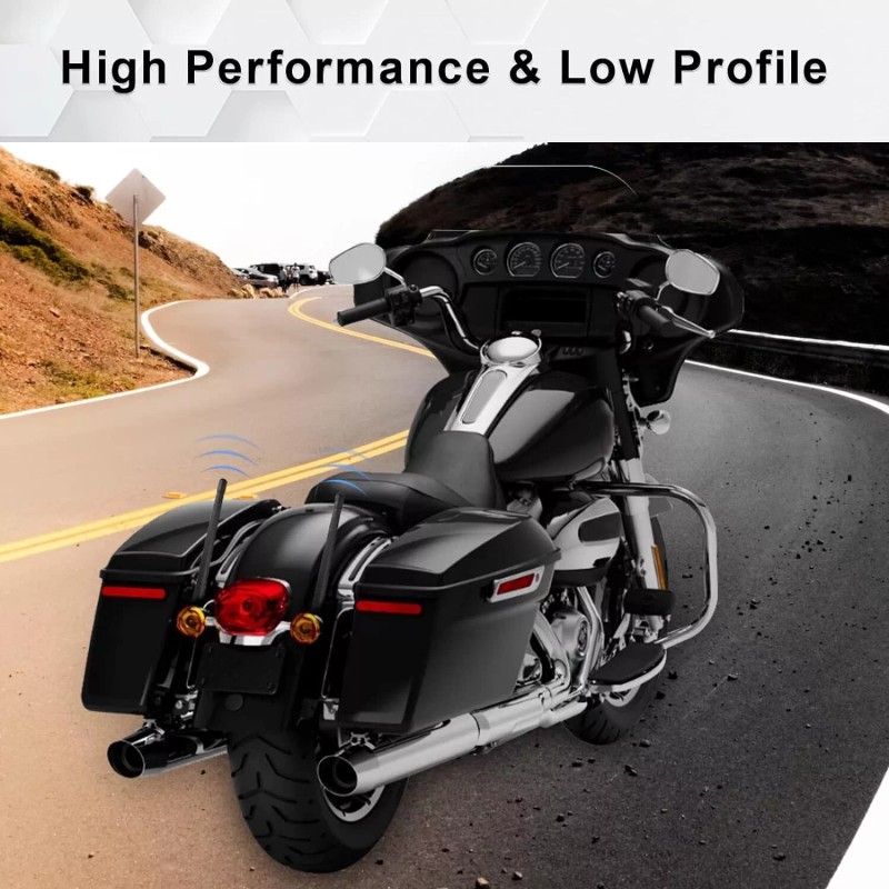 JDMON 2Pack 7" Motorcycle Short Antenna For Harley Davidson 1989-2022