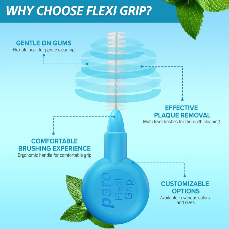 Paro Swiss FlexiGrip, X-Fine, Blue, Cylindrical, 3 Mm, 4 Pcs.