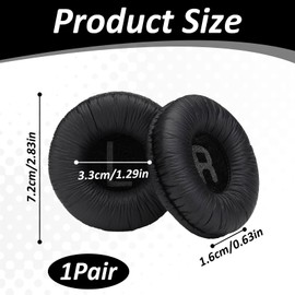 1 Pair of Headphones Replacement Ear Pads for Jbl Tune 450bt (T450bt)/Tune 460bt (T460bt)/Tune 500bt (T500bt)/Tune 510bt/Tune 520bt, Headphone Pads for Jr 300bt/Jr300/Jr 310bt/Jr310/E40 bb