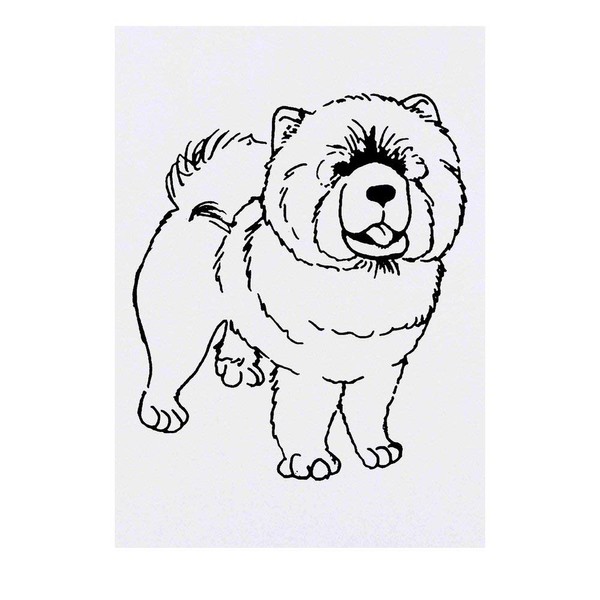 'Chow Chow Dog' Temporary Tattoo - Water Resistant, Skin-Safe, Non-Toxic