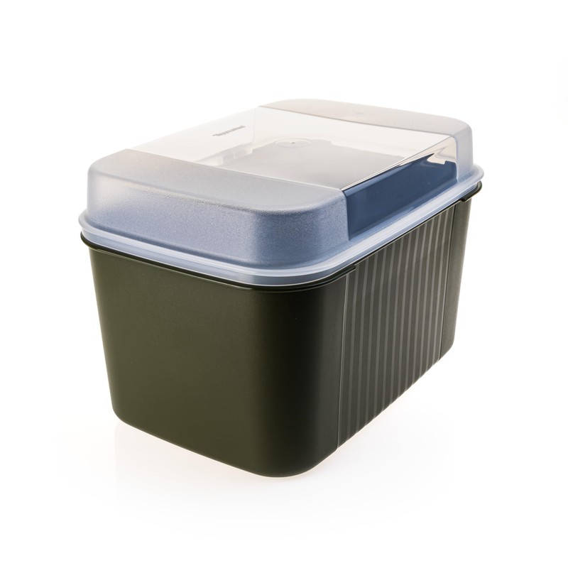 Tupperware Naschkatz 7.3 L Treasure Chest Container Olive Green without