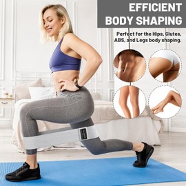 Resistance Bands for Working Out, Fabric Exercise Bands for Legs and Butt, Workout Bands for Women and Men, Fabric Elastic Fitness Bands for Legs, Buttocks, Thighs, Glutes Training