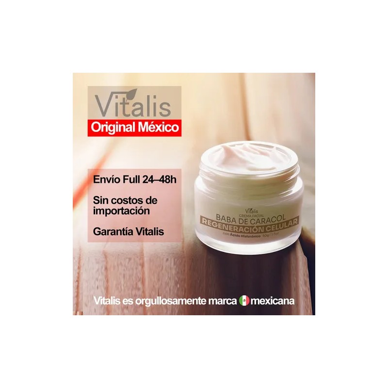 Crema Facial Baba De Caracol Vitalis Antiarrugas Y Manchas 3