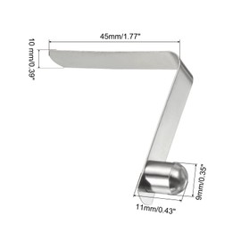 PATIKIL 11x9mm Kayak Paddle Snaps, 10 Pack Tent Pole Clips Steel V Shaped Single Pin Push Button Spring Clips Lock Tube Pole Clips for Camping Awning
