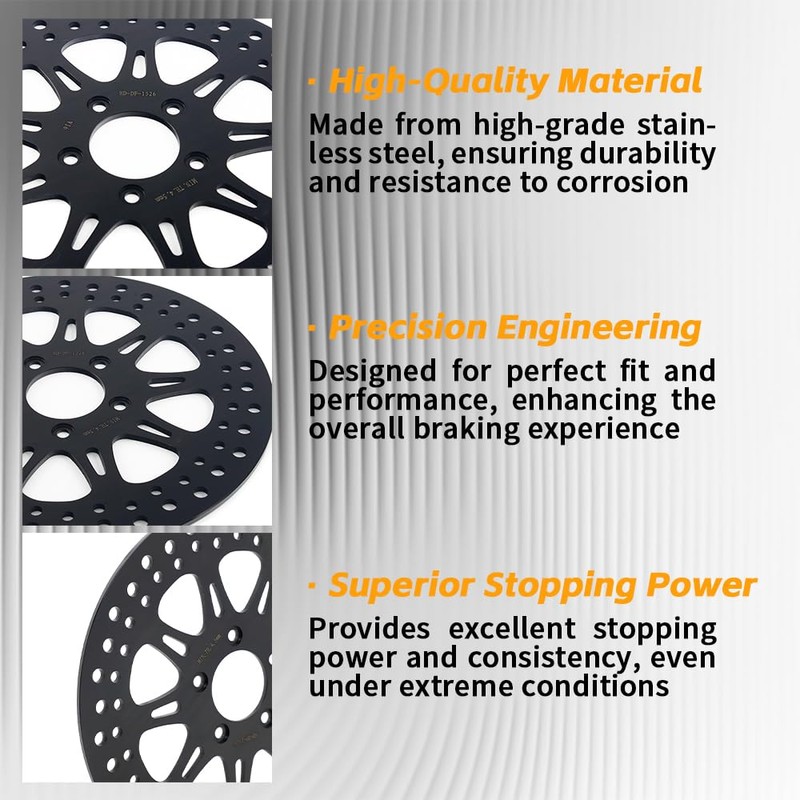 11.8" Front Brake Rotors Discs Pads for Harley TRIKE 2009-2013