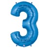 Betallic 40 Inch Megaloon Blue Number 3 Balloon