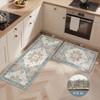 GENIMO Kitchen Rugs Set of 2, Washable Non Slip Cushioned