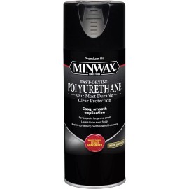 Minwax Fast Drying Polyurethane Spray, Protective Wood Finish, Clear Semi-Gloss,