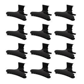 12 PCS hairdresser clips, butterfly hair clips, Salon Hairdresser butterfly clips, Hair Styling Accessories black hair clips for Women Girls(Black)