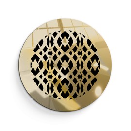 SABA Home Decor Air Vent Covers Grille - Acrylic Plexiglass 8" Round Duct Opening (10" Round Overall) Gold Finish Decorative Register Cover for Walls and Ceilings, Charlotte