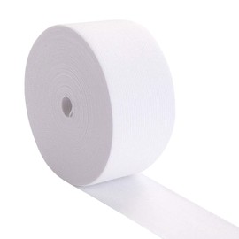 WedDecor Flat Elastic Band Heavy Stretch Elastic Band for Sewing Crafts Accessories, Webbing Garment, Fabric, Dressmaking, 50mm Wide, 1 metre Long, White