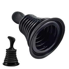 ADERTOS Sink and Drain Plunger Powerful Plunger Industrial Suction Bell Plunger Heavy Duty Drain Unblocker Tool for Kitchens Bathrooms Baths Waste Pipes and Showers, Plumbers Plunger with Large Bellow