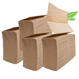 1250ct Organic Unbleached Z Fold Paper Towels, 100% Post-Consumer Waste Practical Multifold Brown Paper Towels Bulk – Paper Towel – All-Natural Recycled Tri Fold Paper Towels Bulk