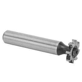 FTVOGUE T Slot Cutter Bit Straight Shank Dovetail Cutter Half-Round Keyway HSS 3 x 16 x 10mm