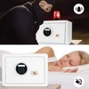 TIGERKING Small Safe Box for Home, 1.2 Cubic Feet White