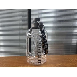 Sports Water Bottle, 1.7L Capacity, Leakproof Design, Black and Grey, for Gym, Cycling, Hiking and Camping, this bottle features a durable, leakproof design (Grey)