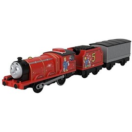 Thomas & Friends Motorized Toy Train Talking James Engine with Sounds Phrases & Coal Car for Preschool Pretend Play Kids Ages 3+ Years