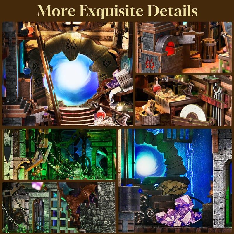 CCCDF DIY Book Nook Kit, DIY Miniature Dollhouse Booknook Kit,