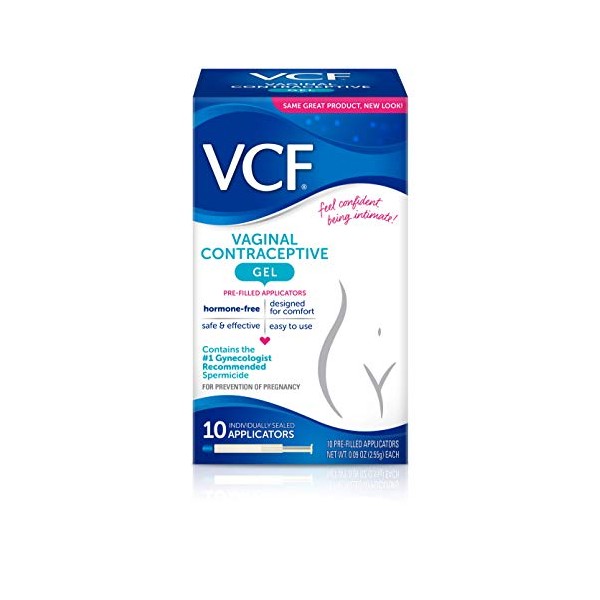 VCF Vaginal Contraceptive Gel, 1 Pack of 10 Pre-Filled Applicators (5 Pack)